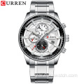 Top Brand Mens Watches CURREN New Fashion Stainless Steel Top Brand Luxury Casual Chronograph Quartz Wristwatch for Male